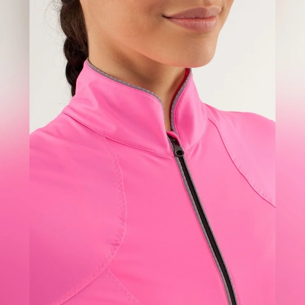 Lululemon Paceline Jacket
Pinkelicious size 6 cycling workout hoodless zip up - Picture 3 of 14